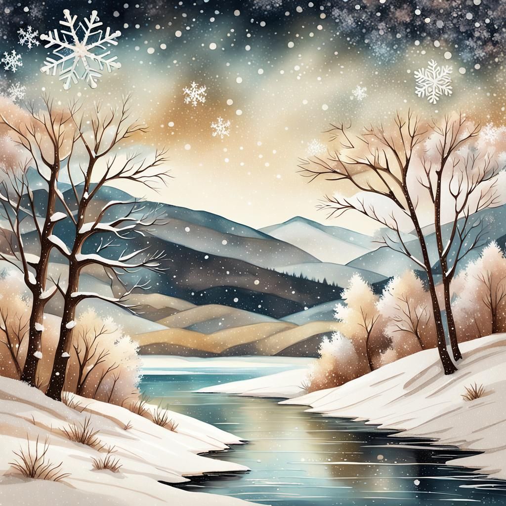 Whimsical Winter Wonderland in Vintage Style