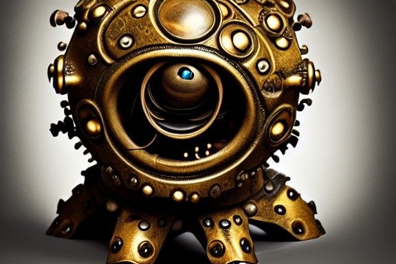 Steampunk Beholder: A Living Machine in Brass