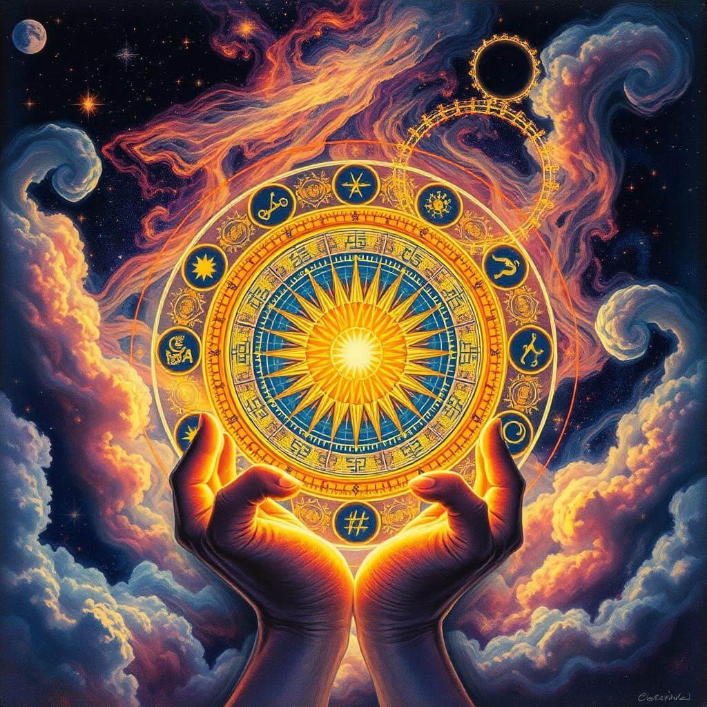 Astral Birth Chart Radiating Cosmic Energy