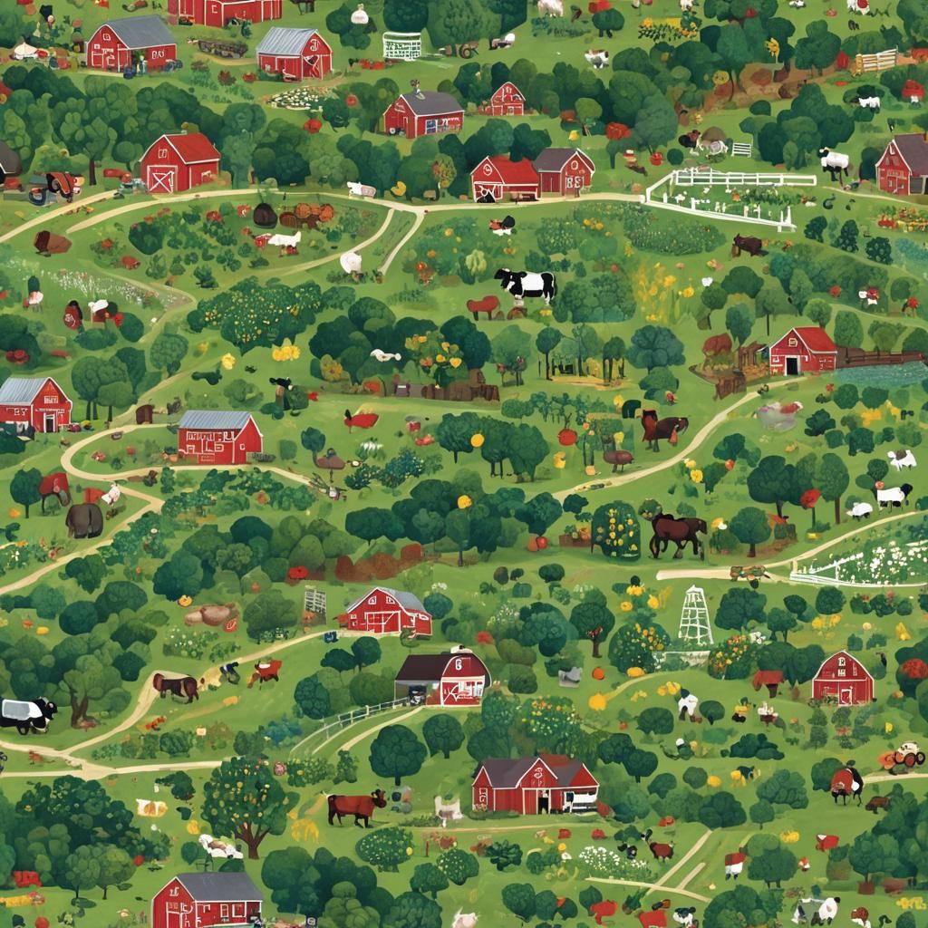 AI Generated Image of a Farm