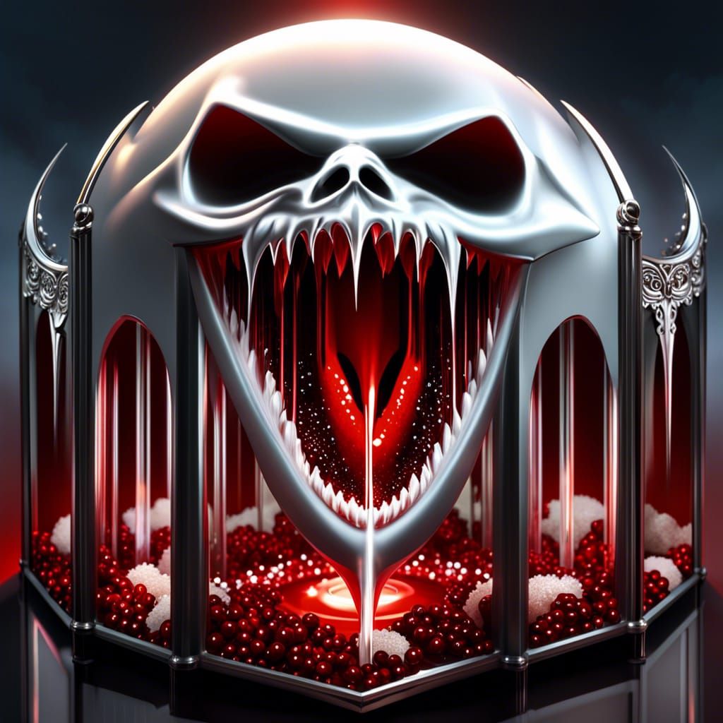 Vampire Fangs Floating in a Diamond Sky