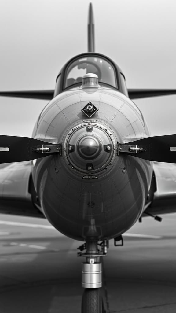 World War Fighter with Medieval Shield on Nose