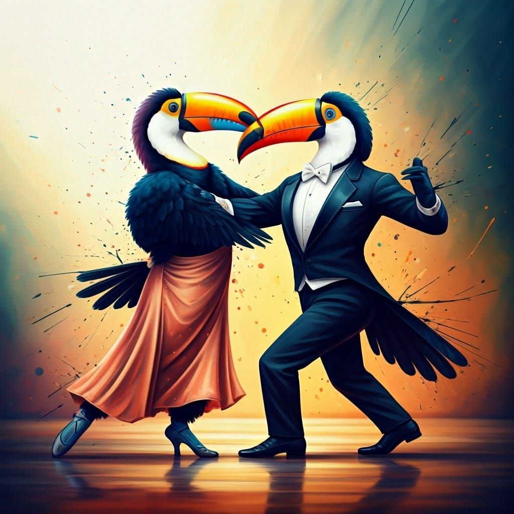 Toucan Tango Dancers in Elegant Style