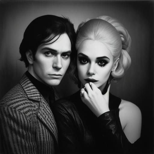 Classic Hollywood Portraits in Film Noir Style