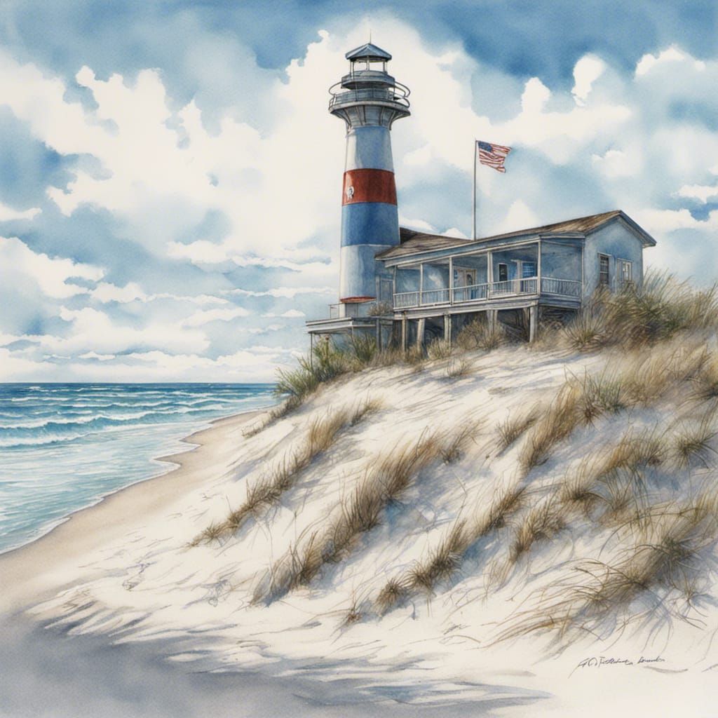 St. Pete's Beach Travel Poster in Watercolour Pencil