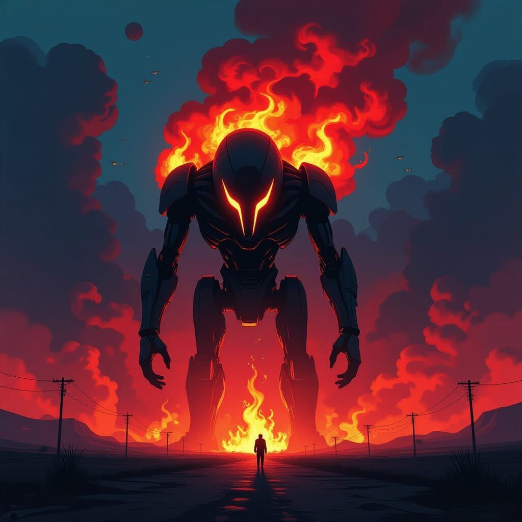 Inferno Landscape in Biomechanical Style