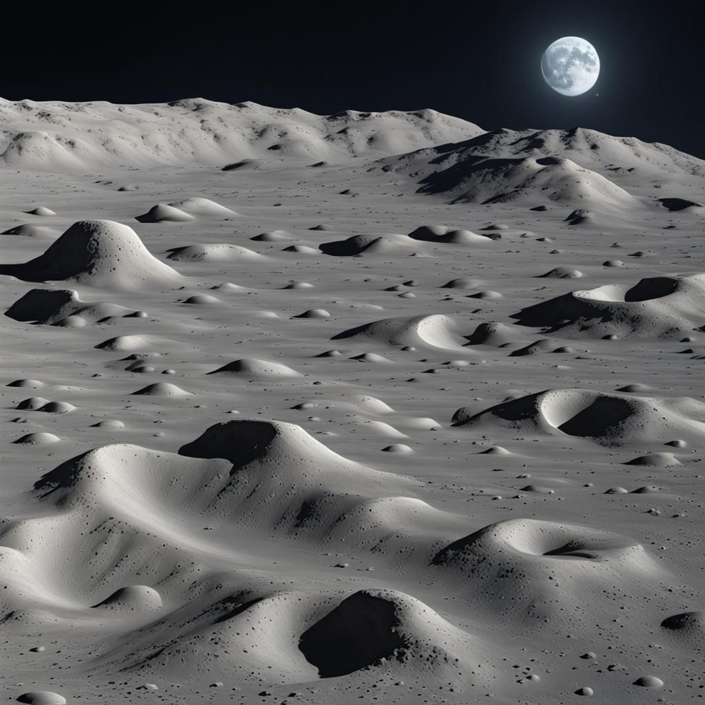 Lunar Pareidolia Moonscape in 8K 3D