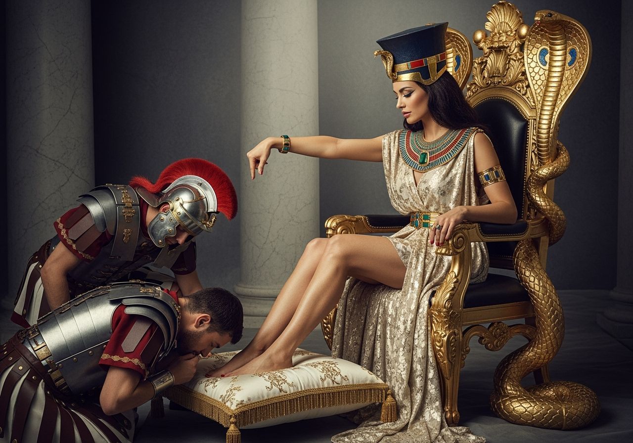 Egyptian Queen on Throne in Photography Style