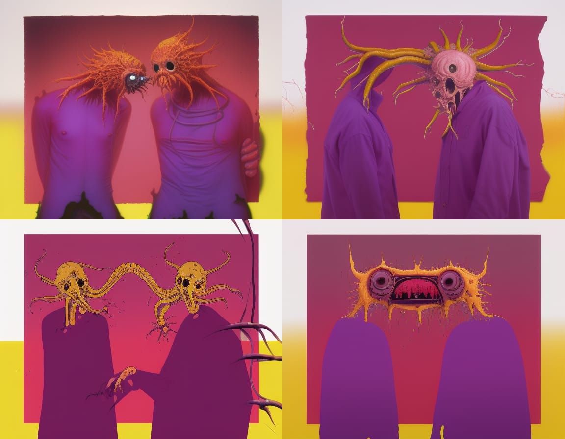 Eldritch Face Hugger Bat Boy in Grotesque Style