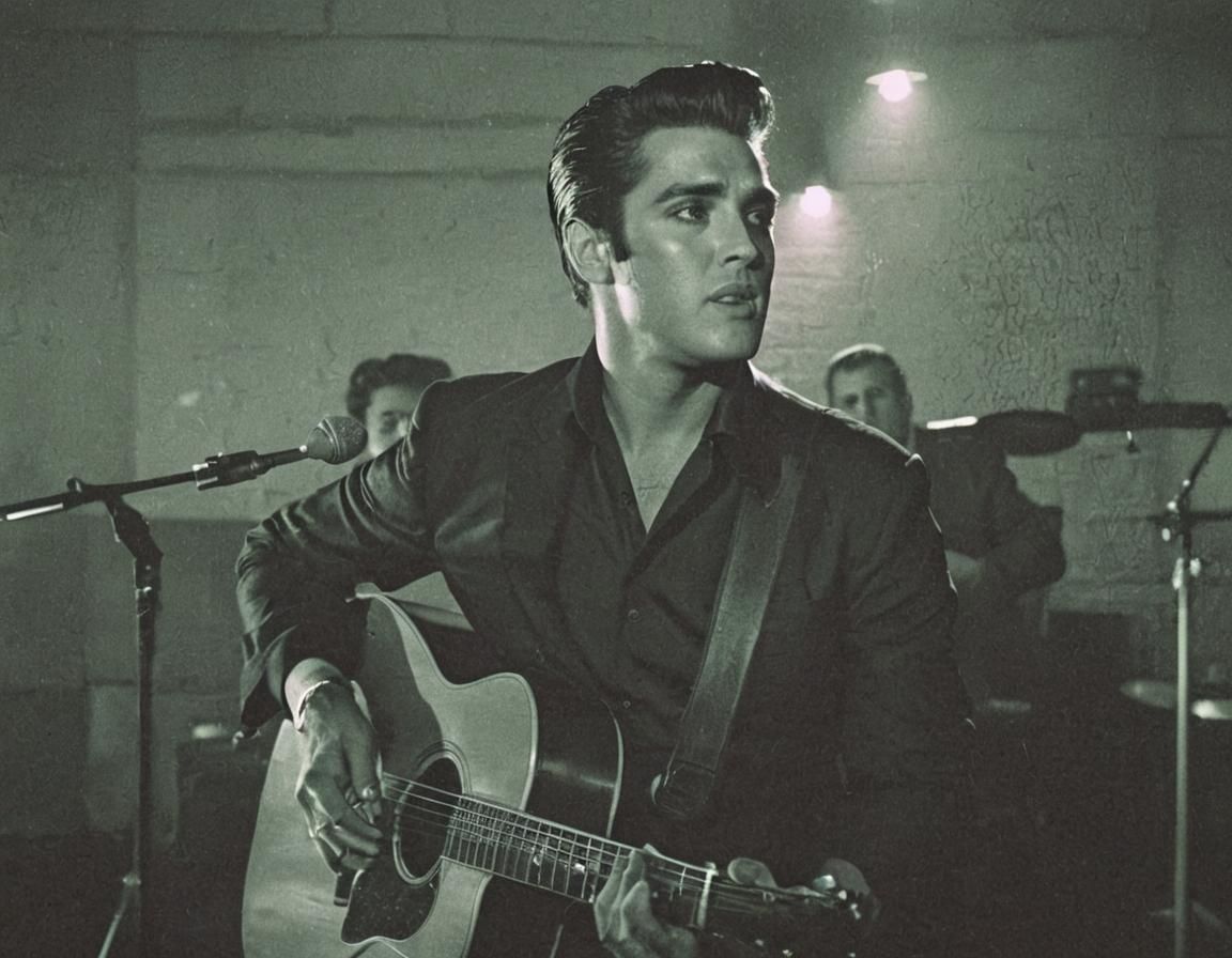 Change hair into Elvis hair but leave face the same.