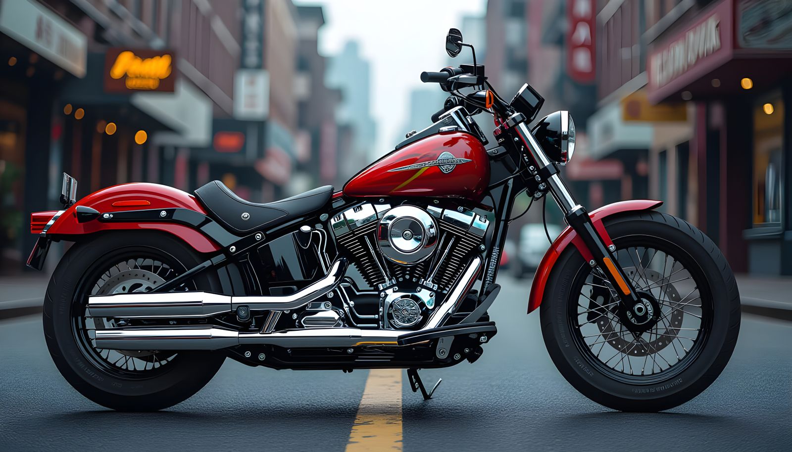 Custom Painted Motorcycle Tank with Blended Colors