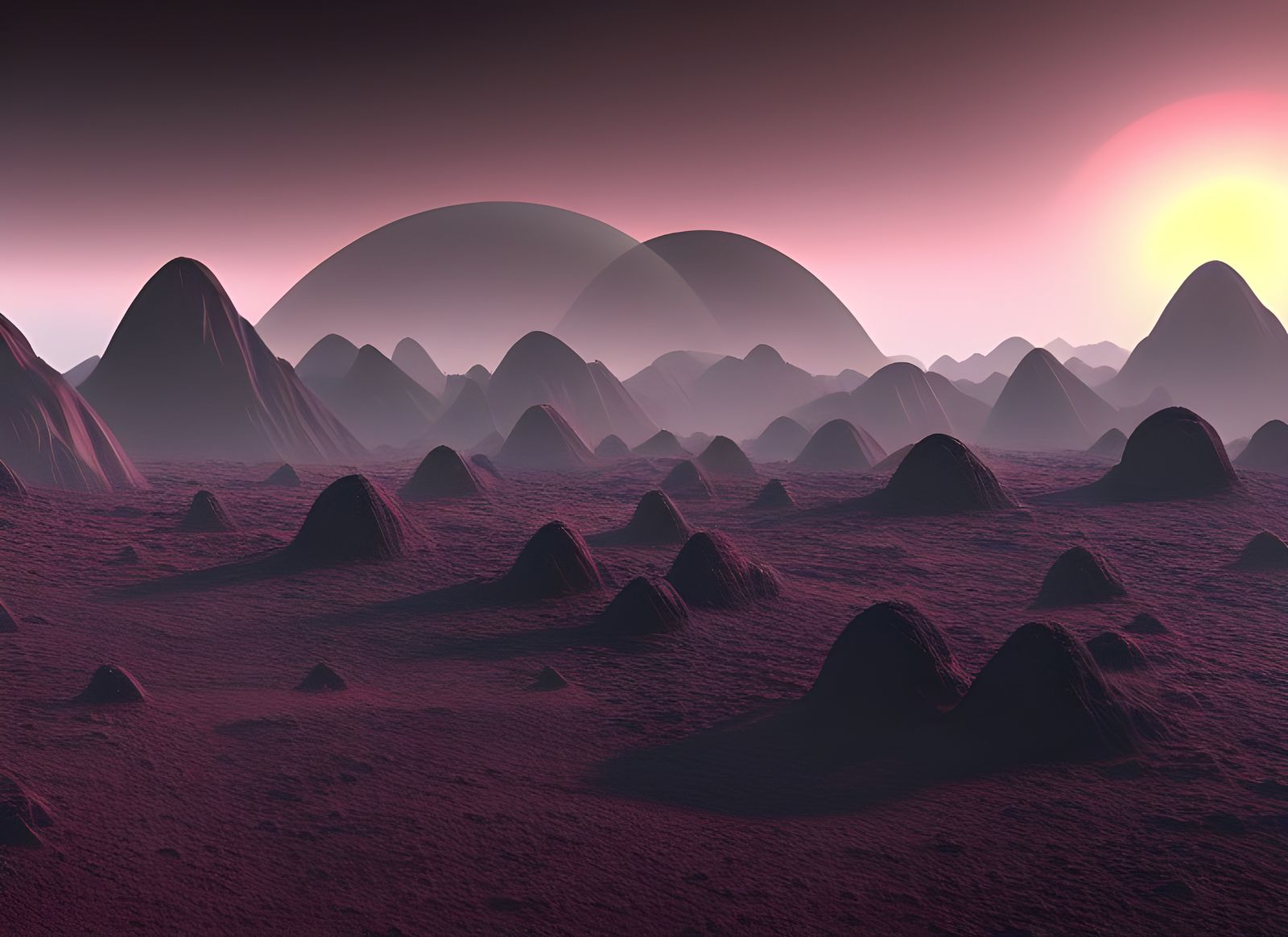 Photorealistic Evil Planet Landscape in 8K