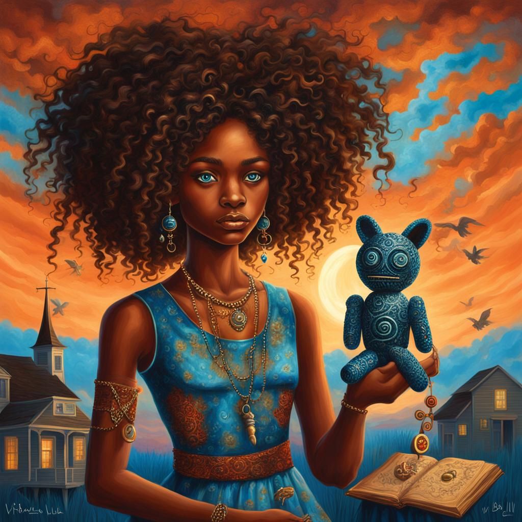 Creole Woman Casting Voodoo Love Spell