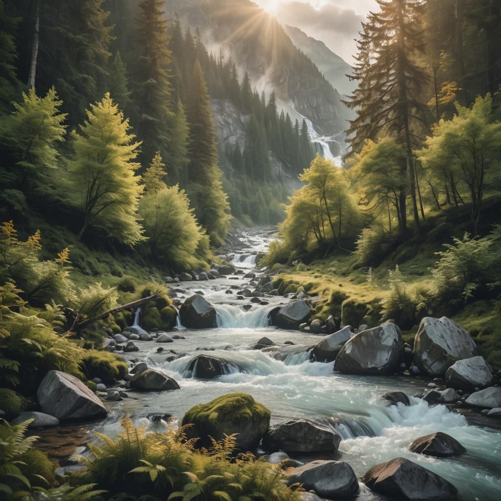 Ethereal Glacier Landscape Photography in Dreamy Style