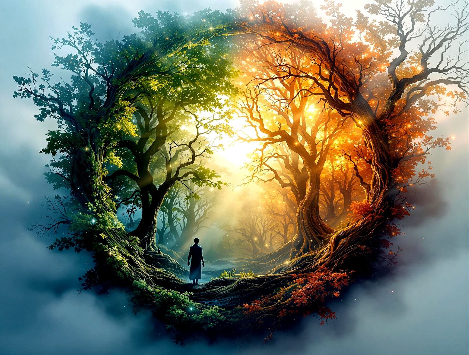 Ethereal Forest Duality: Yin and Yang in Perfect Balance
