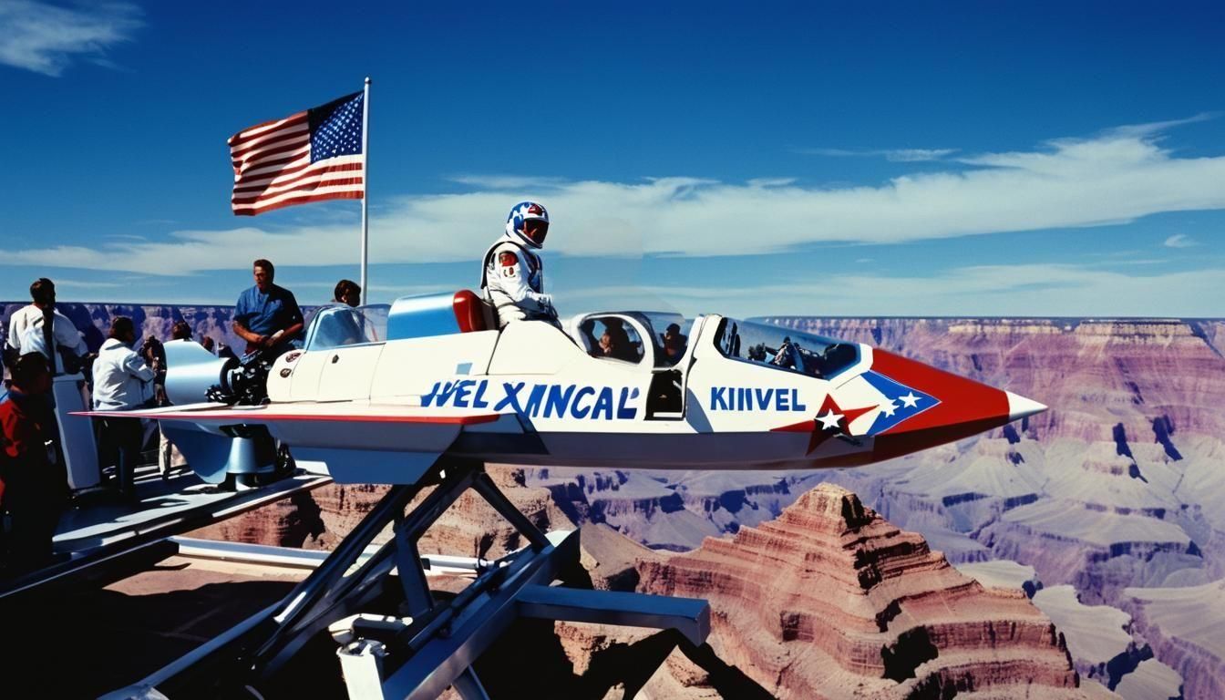 Evel Knievel Skycycle X-2 Launch at Grand Canyon