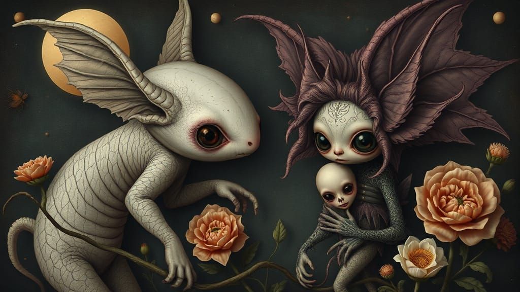 Fantastic Beasts in Surreal Digital Illustration