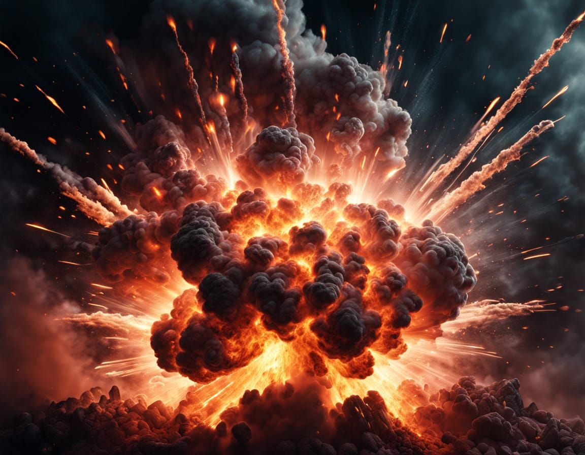 Hyper-Realistic Supernova Explosion in Cinematic Film Still