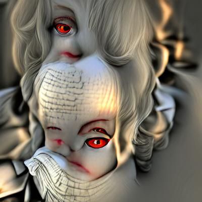Sinister Haunted Porcelain Doll in 3D