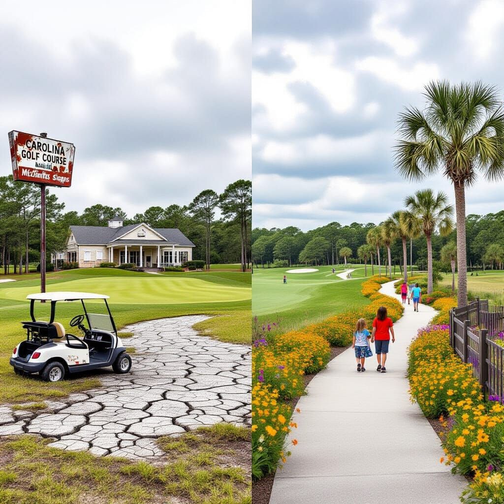 Blighted Golf Course vs. Vibrant Green Space