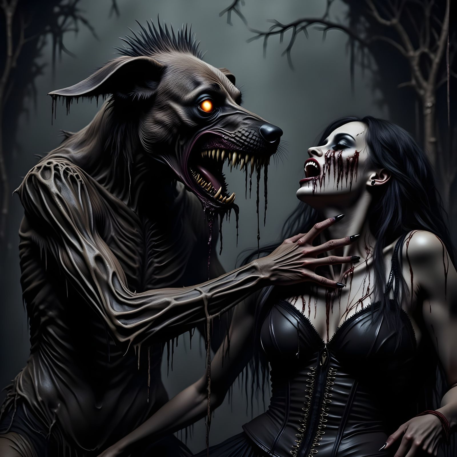 Ethereal Gothic Horror Scene