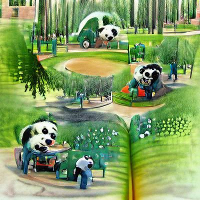Panda in the Park: Storybook Illustration