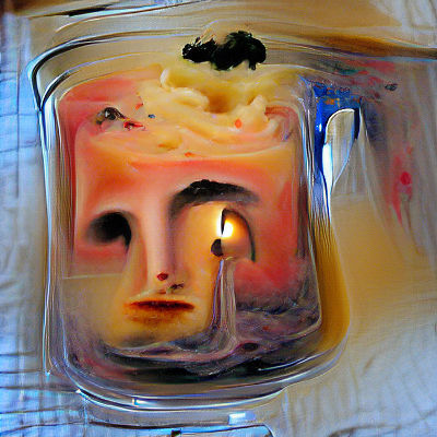 Serene Floating Face Portrait
