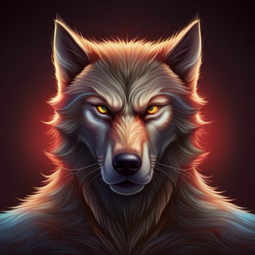 Hyperrealistic Werewolf Transformation in Splash Art Style