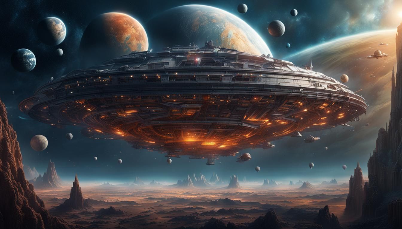 Fried Egg in Space: Detailed Matte Painting