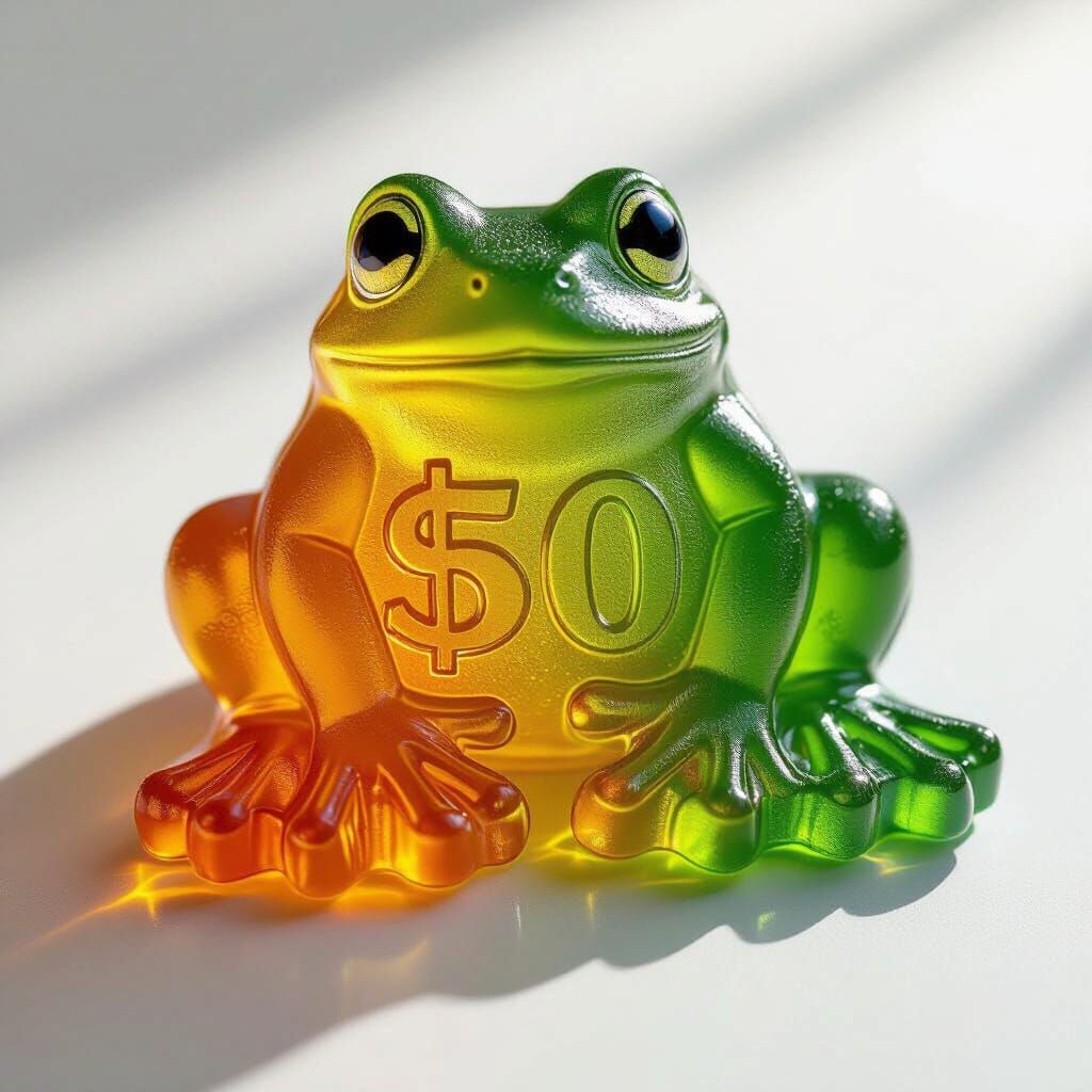 Frog Shaped $50 Gummy Candy Money Note
