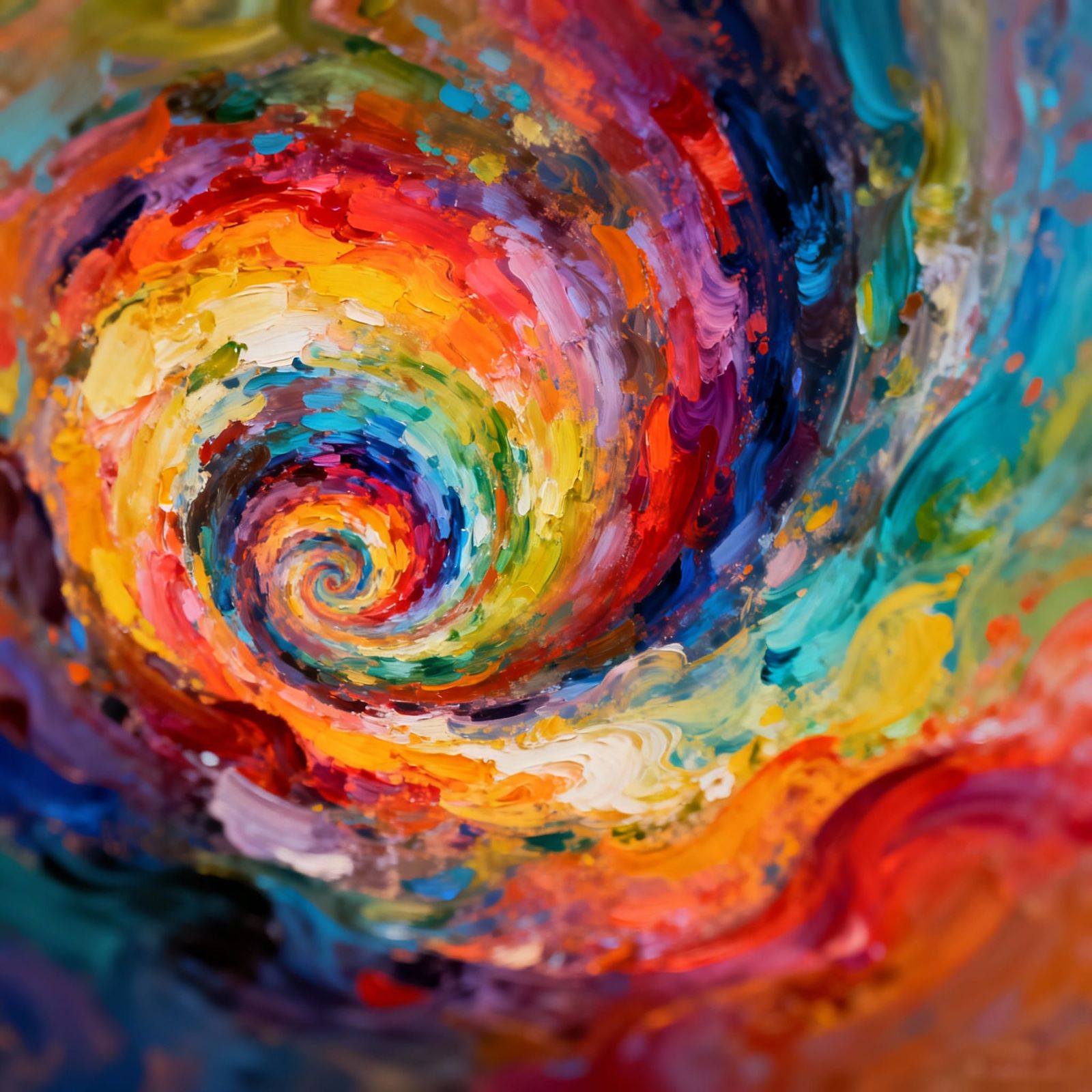Infinite Colorful Swirls Moving Inward