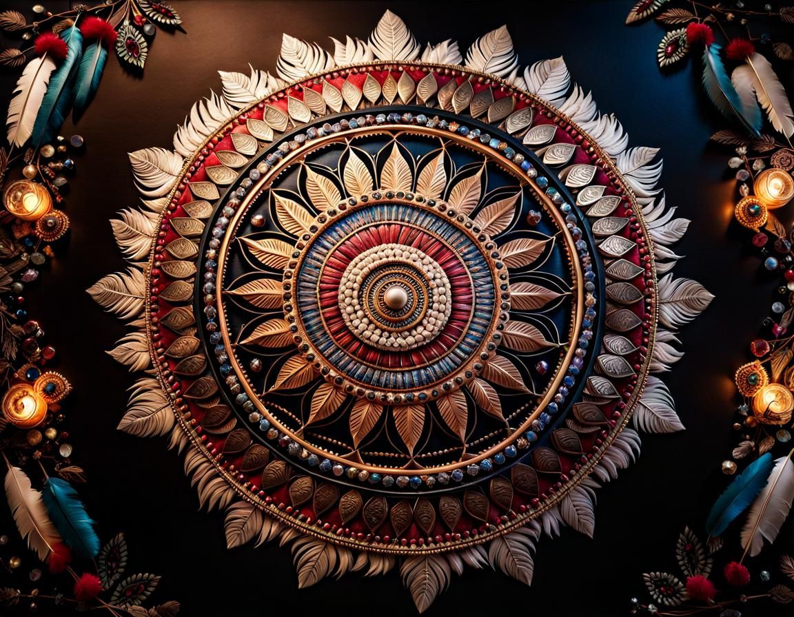 Amerindian Mandala (Native American) N°4
