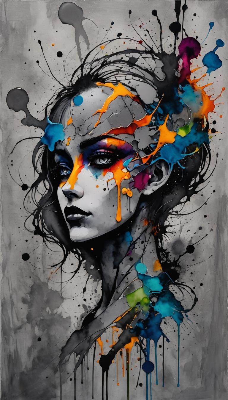 Shadow Woman: Despair and Sanity in Watercolor