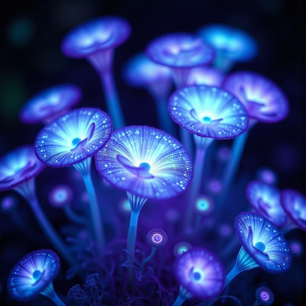 Whimsical Dreamscape Garden with Glowing Flowers and Fairies