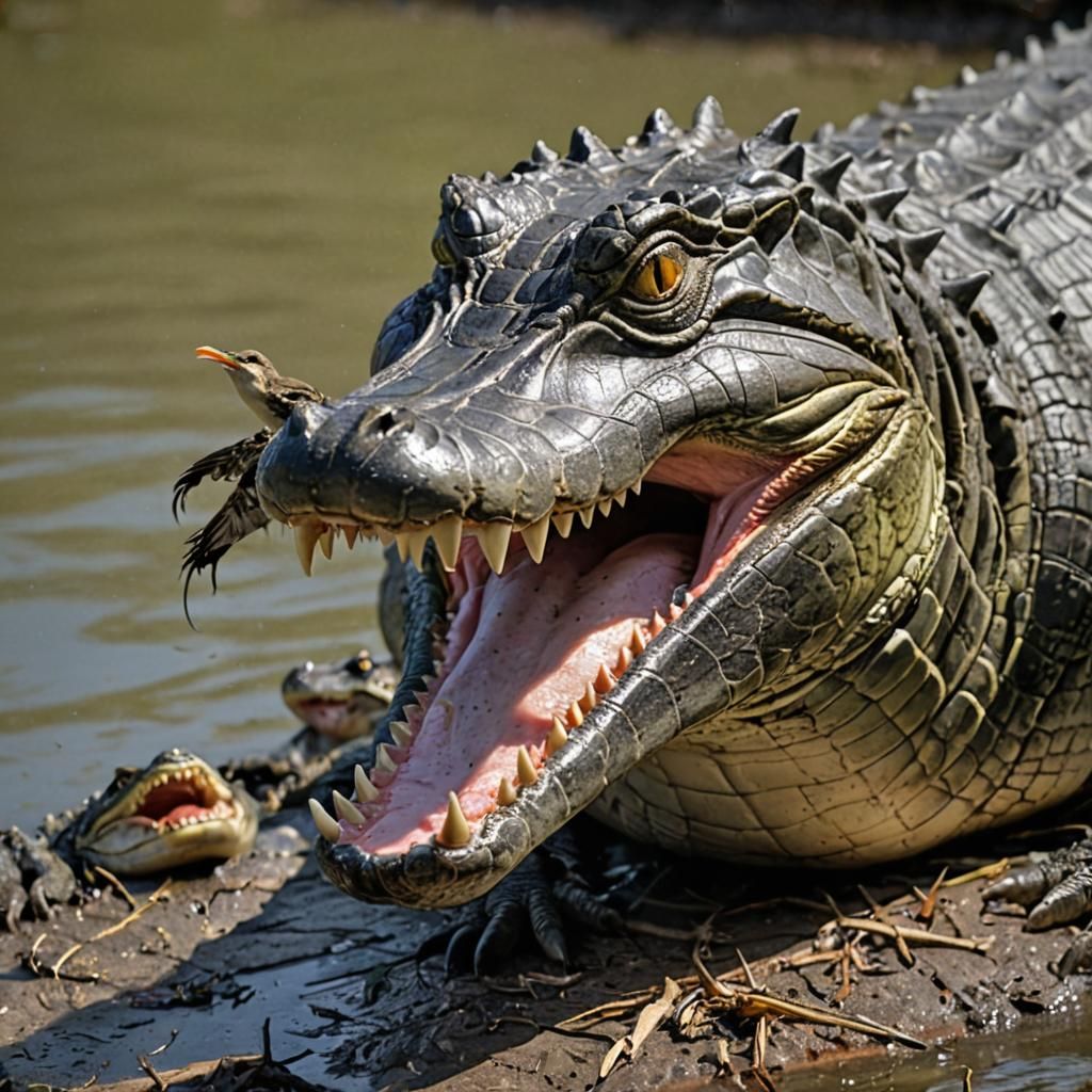 Alligator's Open Mouth: A Bird's Perch