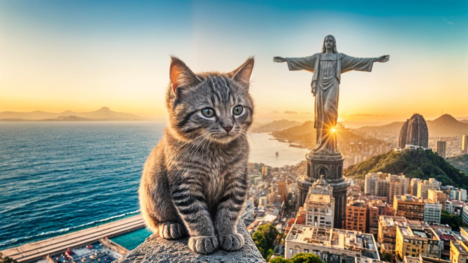 Feline Jesus Statue in Rio de Janeiro