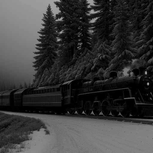 Winter Wonderland Steam Train in the Maine Mountains