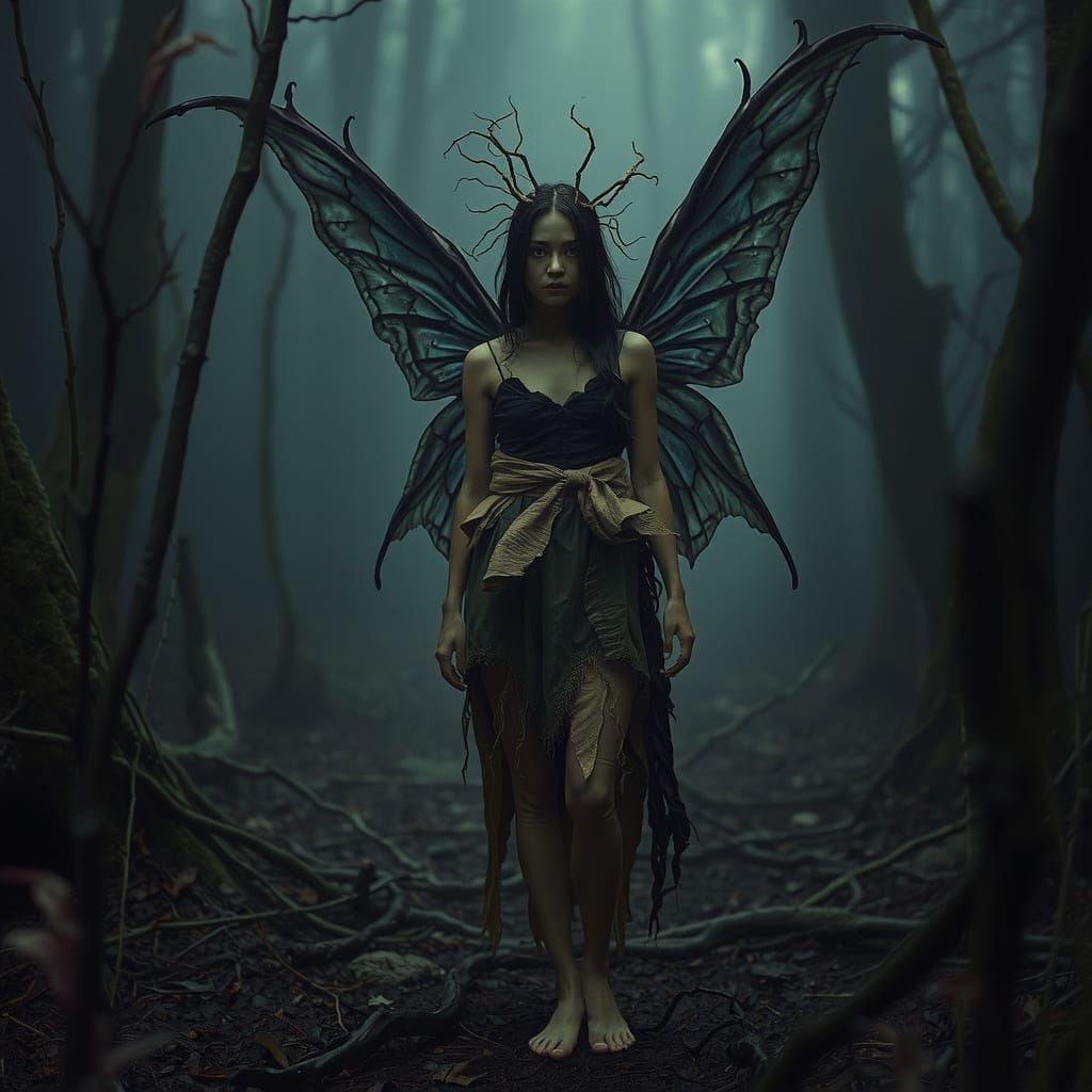 Rotting Fairy in Mystical Dark Fantasy Style