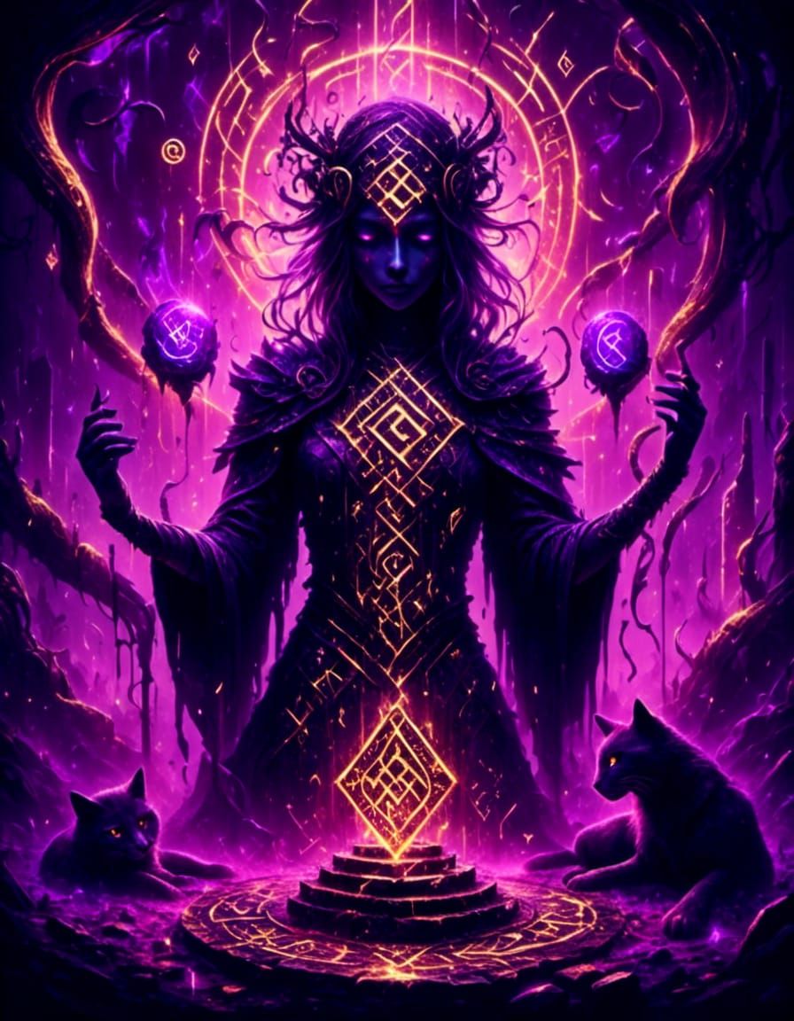 Magical Glowing Runes with Elemental Magic