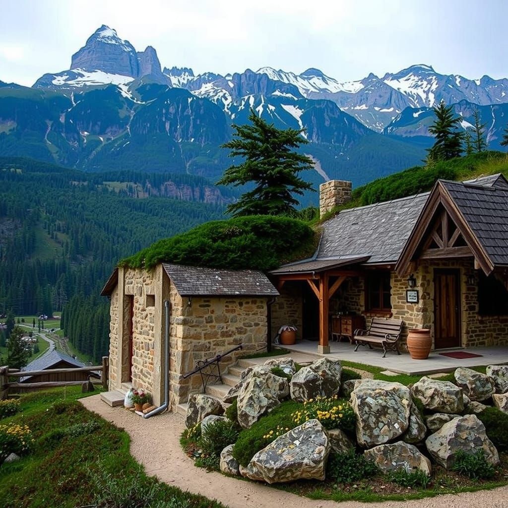 AI Generated Rustic Scene