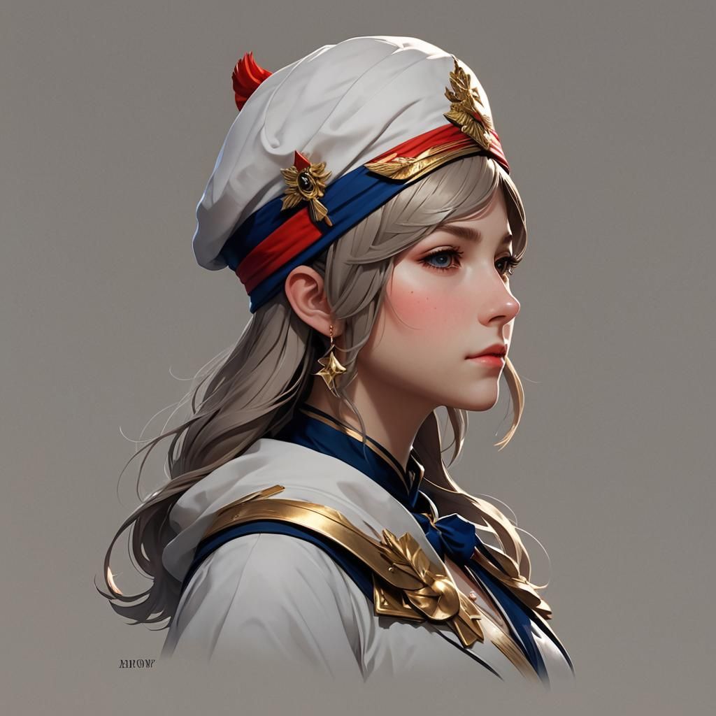 Marianne: French Republic Symbol in 3D Anime Style