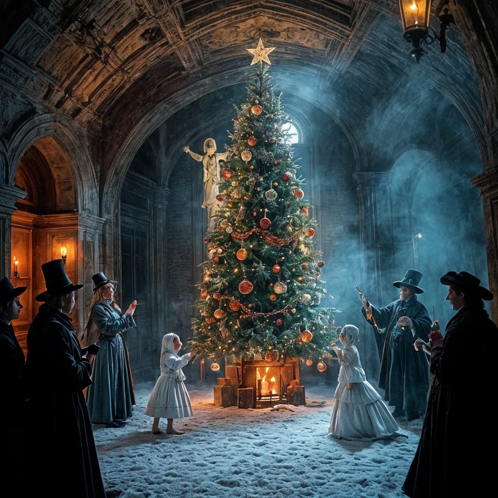 Haunted Holiday Crypt: Christmas Meets Halloween Spectacle