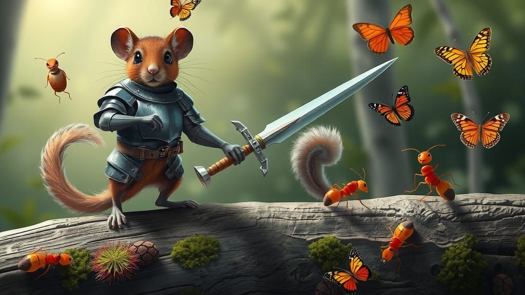 Sword Bearer Mouse Knight in Woodland Fellowship
