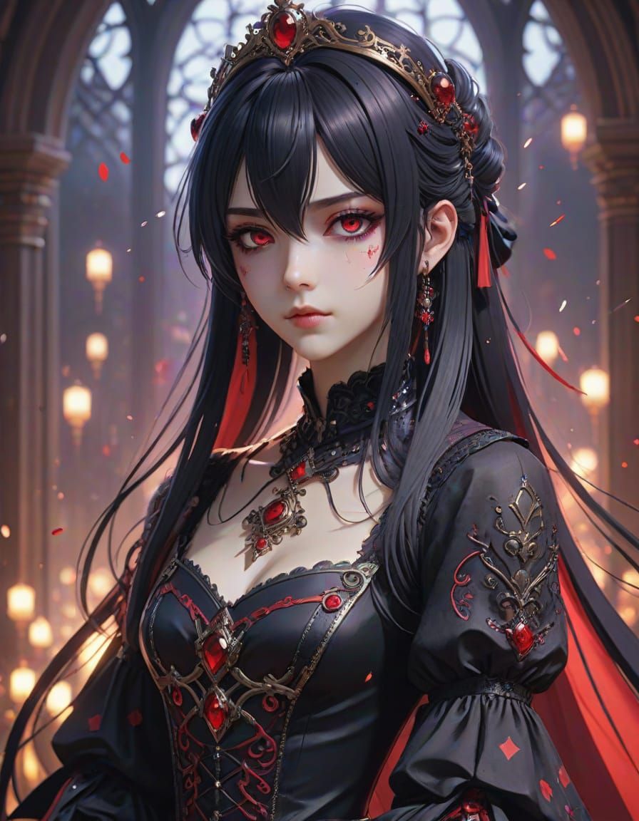 Ethereal Goth Prince in Victorian Splendor