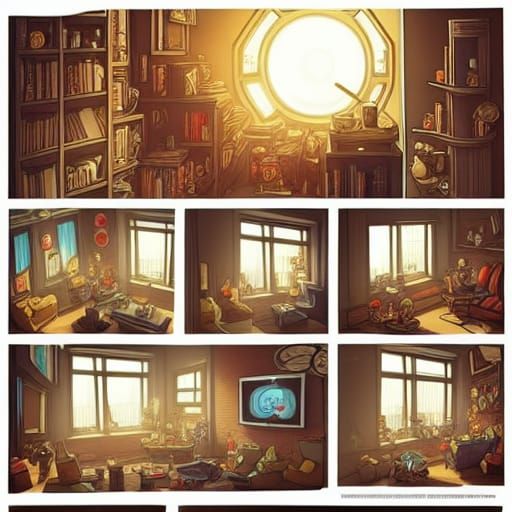 Isometric Inner-City Apartment in Brian Kesinger Style