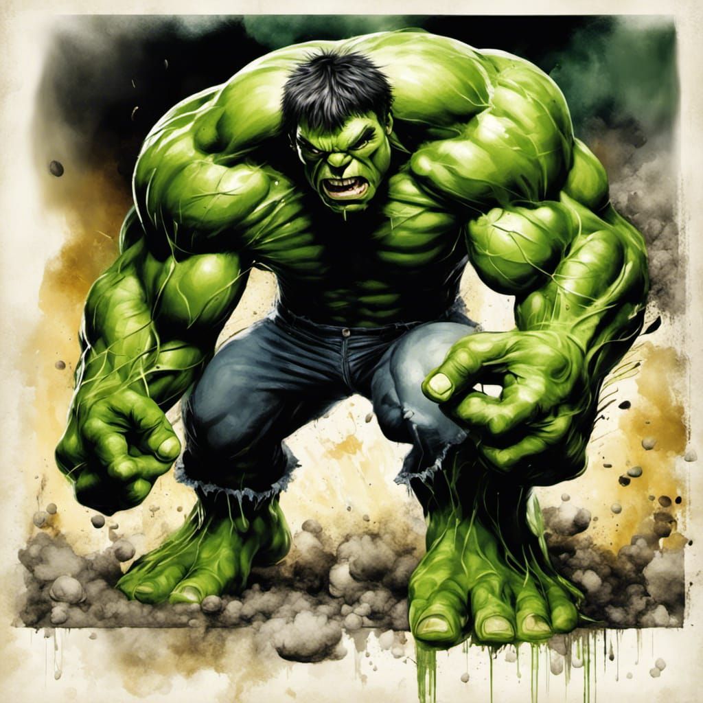 Dynamic Incredible Hulk Photo Illustration with Motion Blur