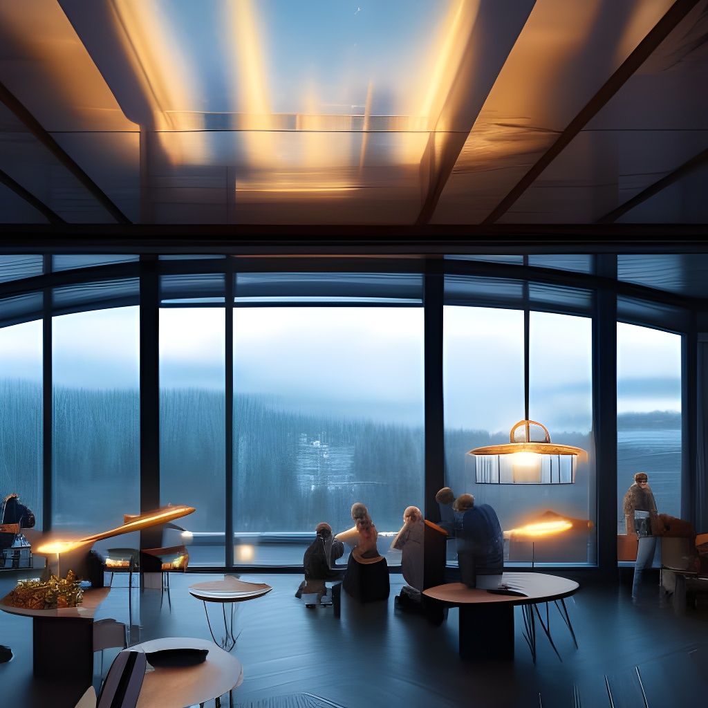 Cozy Cafe Under Twilight Stars: Art Deco Concept