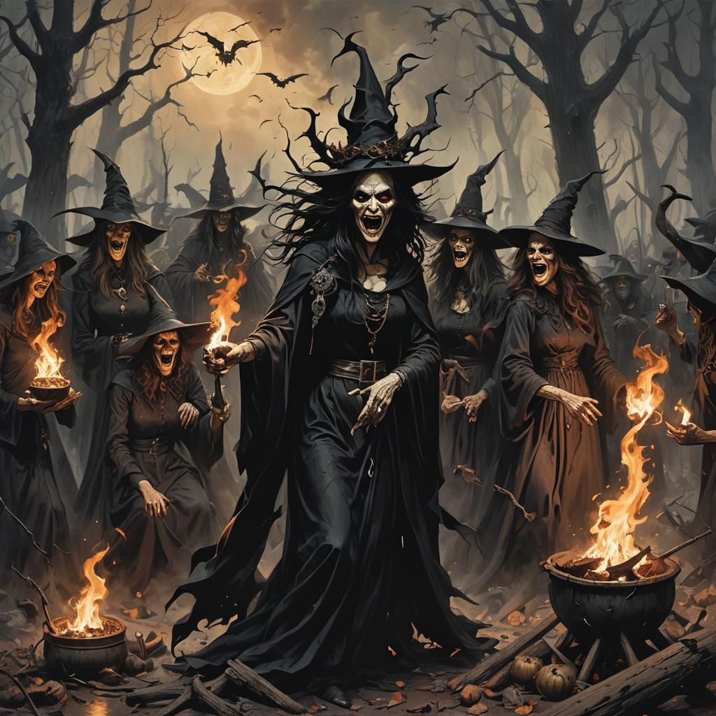 Sinister Witches' Sabbath Scene