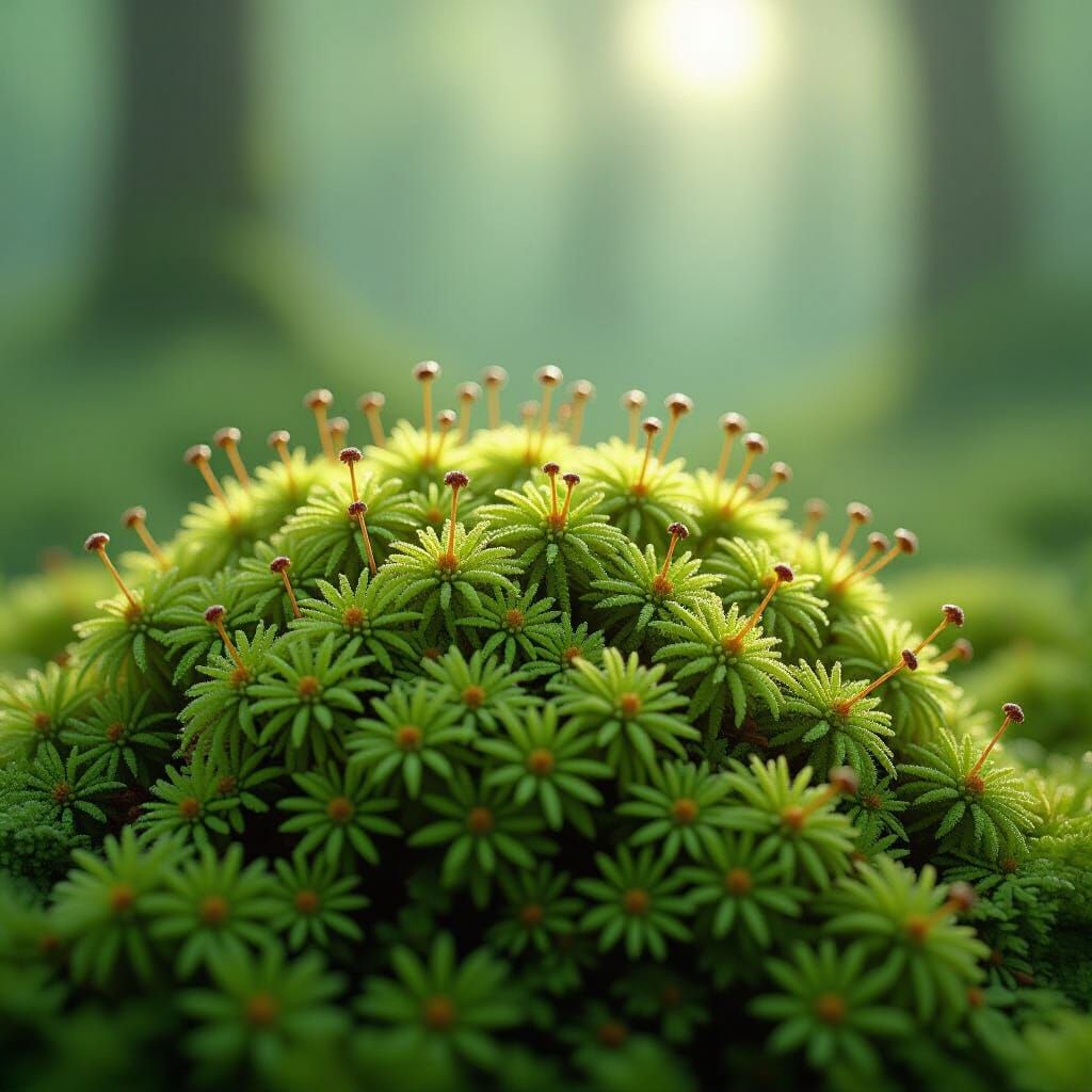 Detailed Moss Landscape in Realistic Style