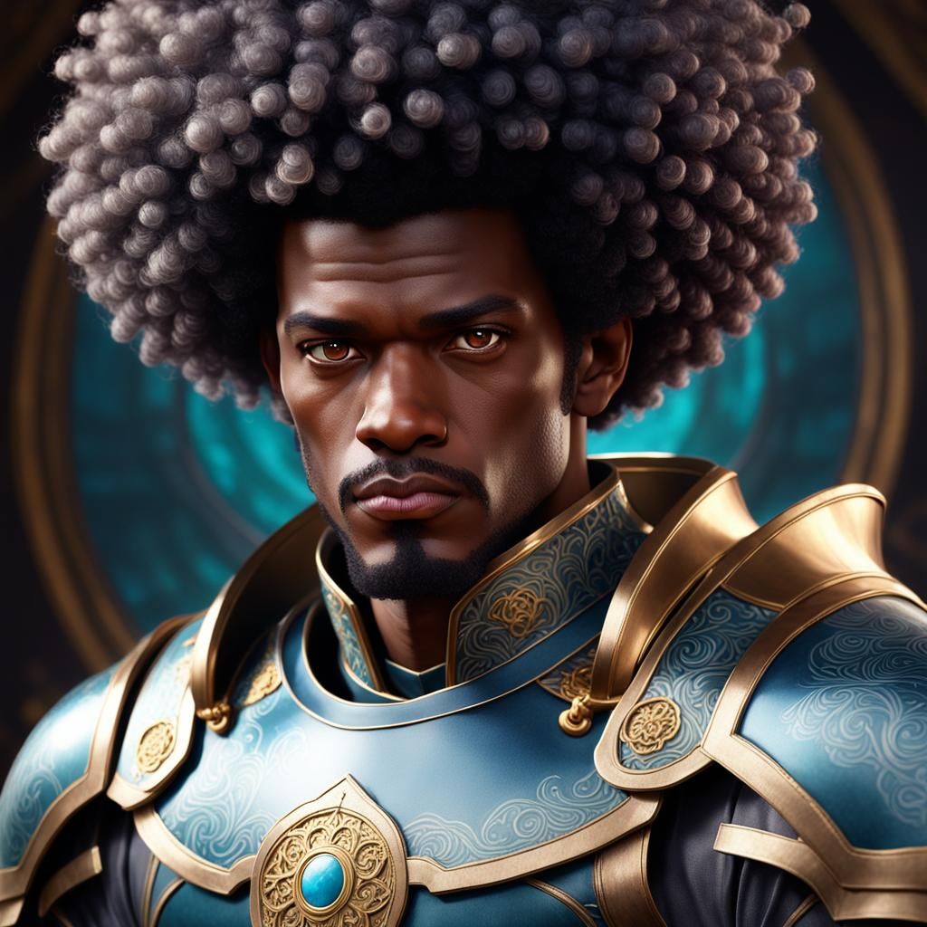 Black Knight Porcelain Doll Portrait